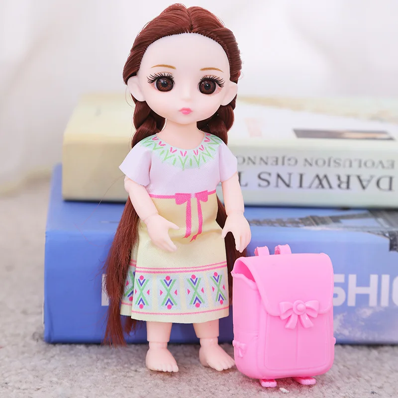 Модные шарнирные куклы 16 см с сумкой 13 дюймов оригинальная женская косметика