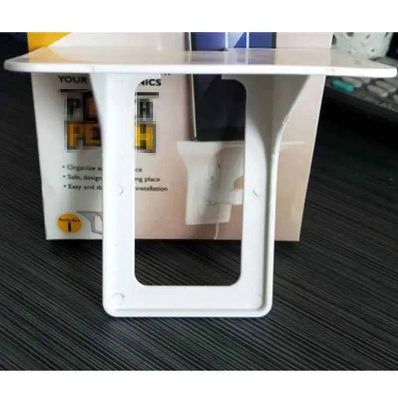 DIY настенная полка с розеткой питания держатель зарядная розетка силовой окунь