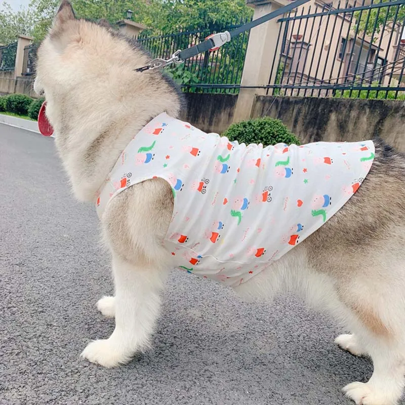 Летняя одежда для собак хлопковая домашних животных костюм средних и больших