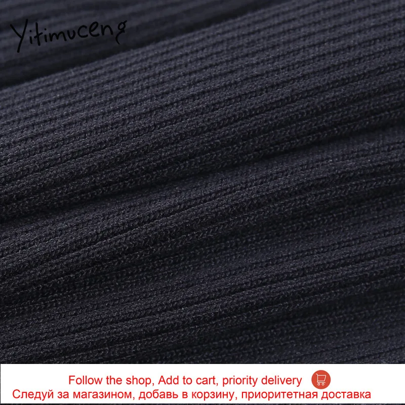 

Yitimuceng Solid Spliced Fitted Sexy Dress Partty Club Pencil Black Summer 2021 V-Neck Short Regular Lady Dresses Cotton New