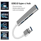USB C концентратор 3,0 3,1 Type-C USB концентратор адаптер 5 Гбитс мульти 4 порта USB разветвитель для Lenovo Xiaomi Macbook Pro Air ПК Компьютерные аксессуары