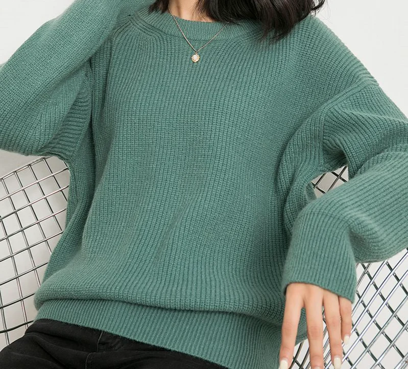 

Knit Warm Sweater shirts for Women Basic Pullovers Autumn Winter Cashmere Sweaters Casual Loose Oversized Female Jumper Top