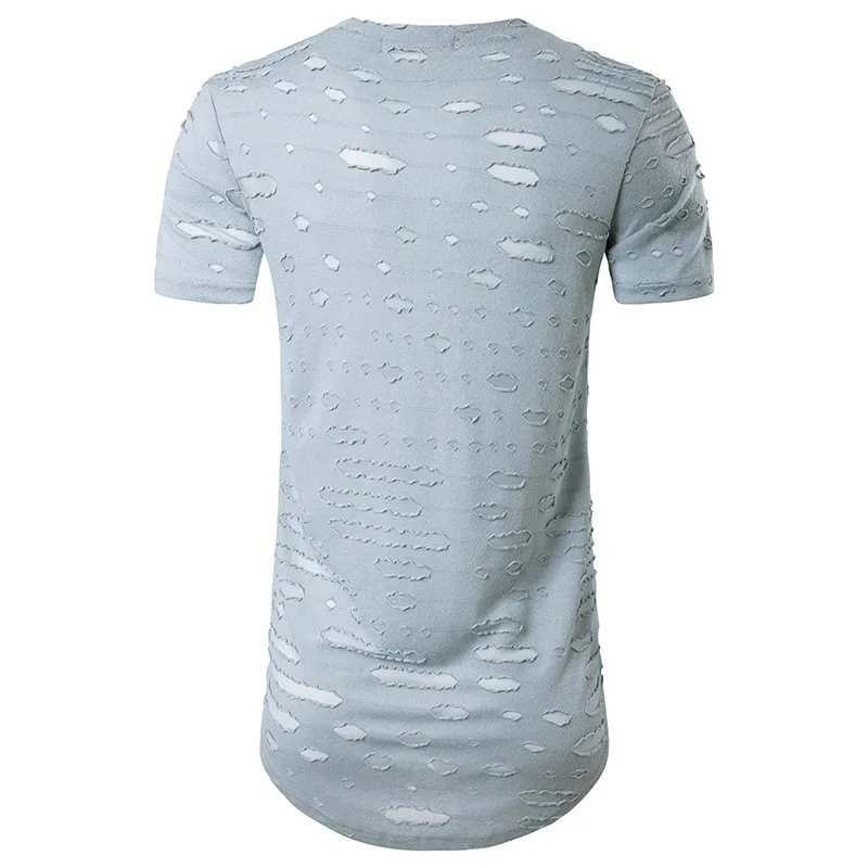 

6735-2017 Summer New Lycra Cotton Fashion Print Slim Short Sleeve T-Shirt Men's Round Neck Short Sleeve T-Shirt