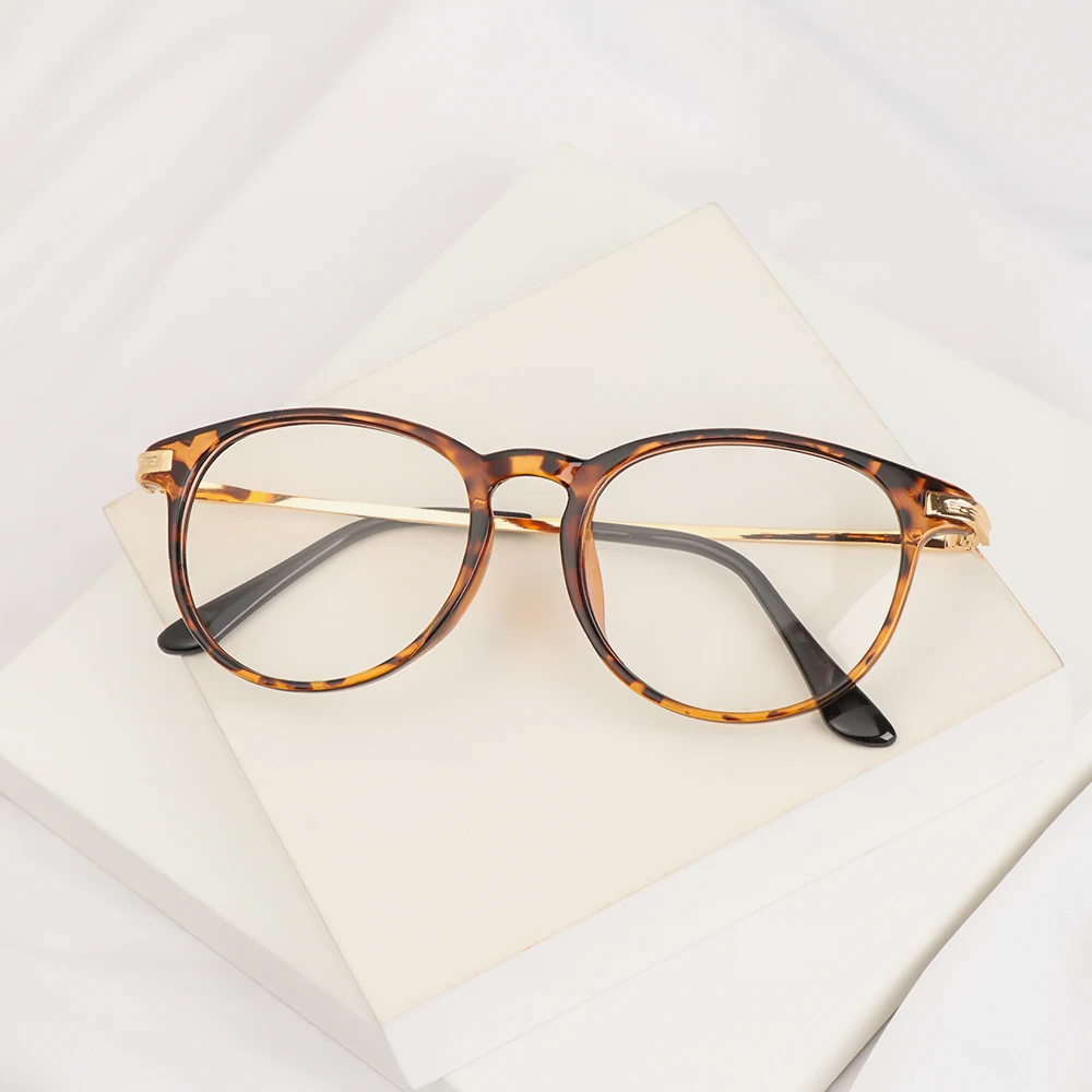 Очки унисекс ультралегкие круглые очки в металлической оправе винтажные