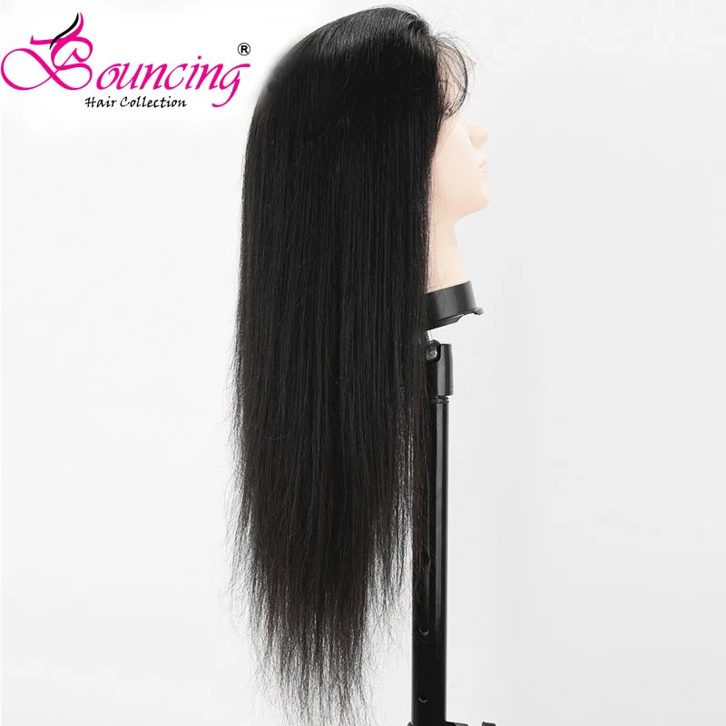 Прыгающие бразильские прямые волосы remy 13*4 кружевные передние человеческие волосы парики предварительно выщипанные волосы с волосами младенца 150 плотность парик 10-26"
