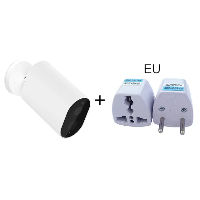 Add EU Aadapter Xiaomi Mijia Смарт камера батарея шлюз CMSXJ11A 1080P 120 градусов F2.6 AI гуманоид обнаружения IP Беспроводная камера s Cam - Цветной: Add EU Aadapter