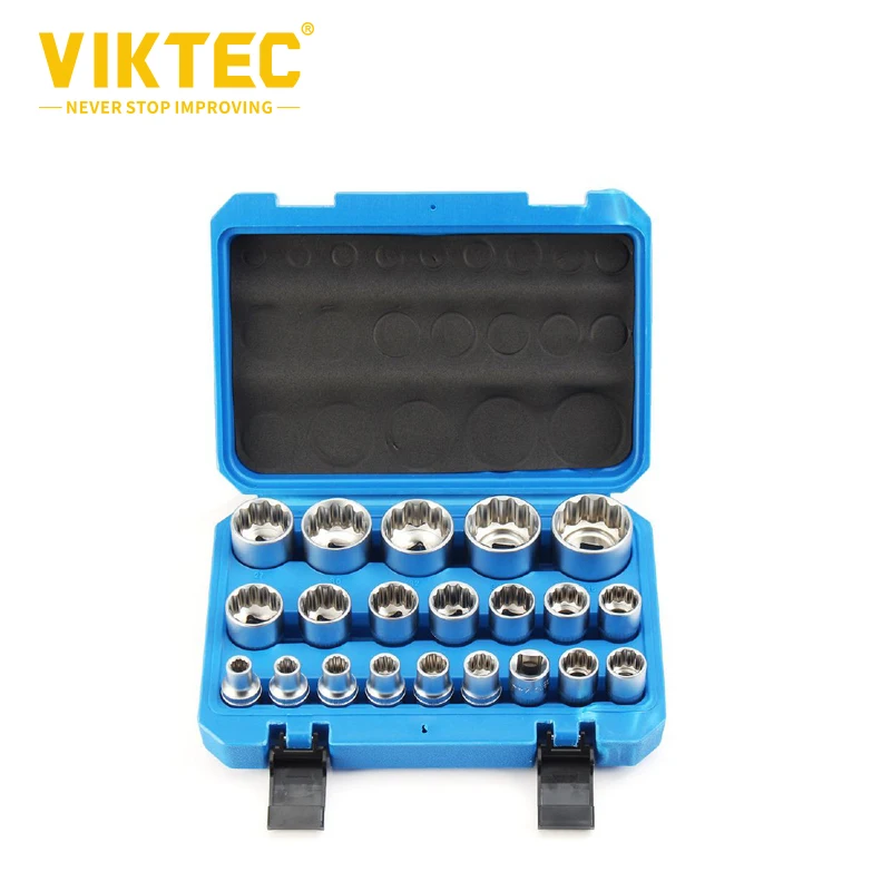 

VT13883 21PC 1/2"Drive 12PT Gear Socket Set 8-36mm CR-V Sockets Kit