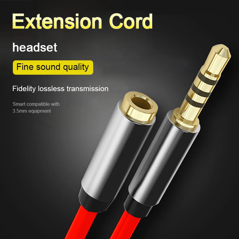 

3.5mm Jack Headset Extension Cable Audio Splitter Cable Male To Female Headphone Mic Aux Extension Cables For Phone Computer