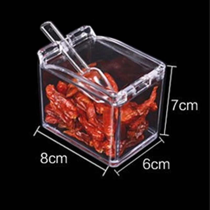 4 шт./компл. прозрачная коробка для приправ фотоэлементы фотоемкость с