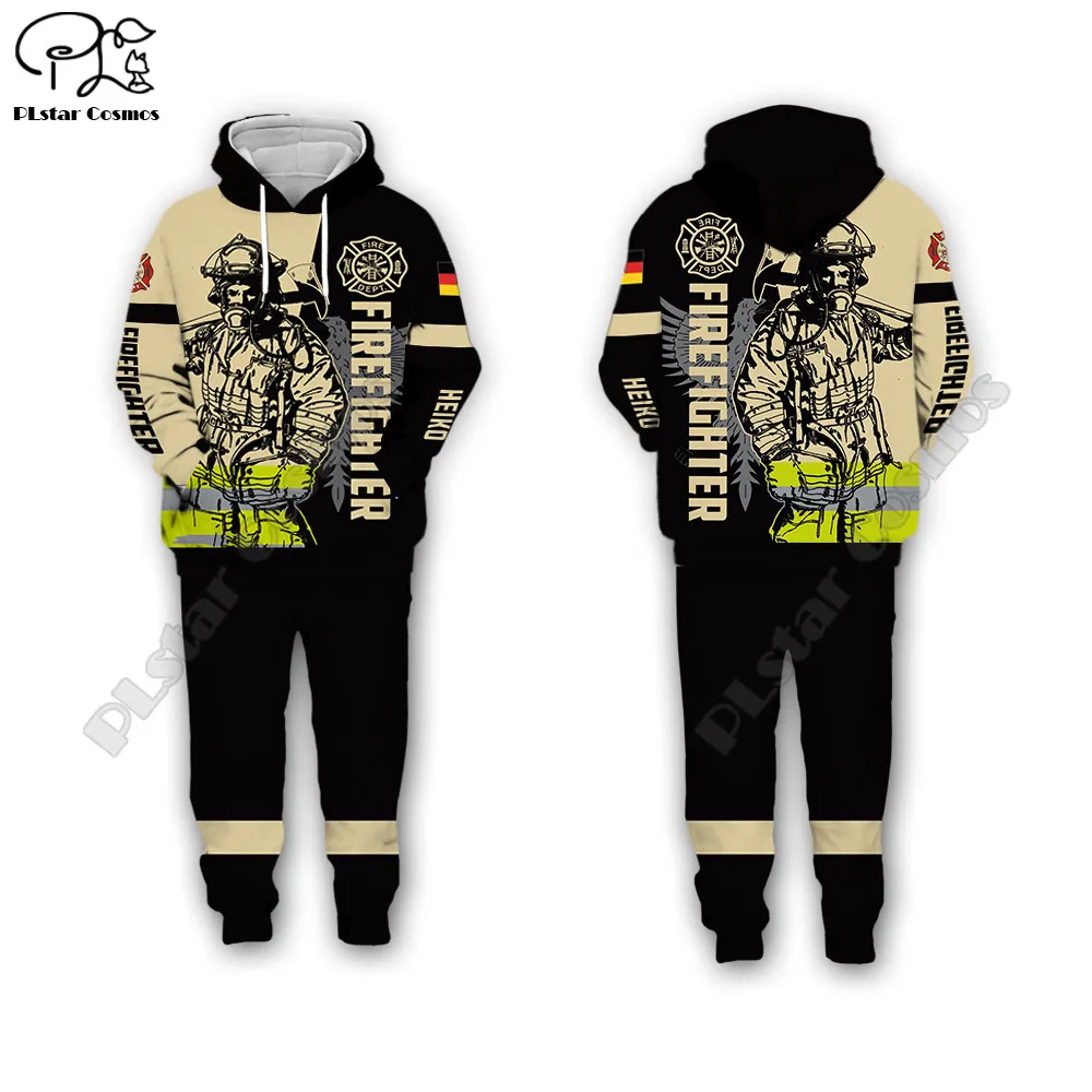 Для мужчин для женщин с рисунком пожарный 3d все Ове комплект одежды рисунками