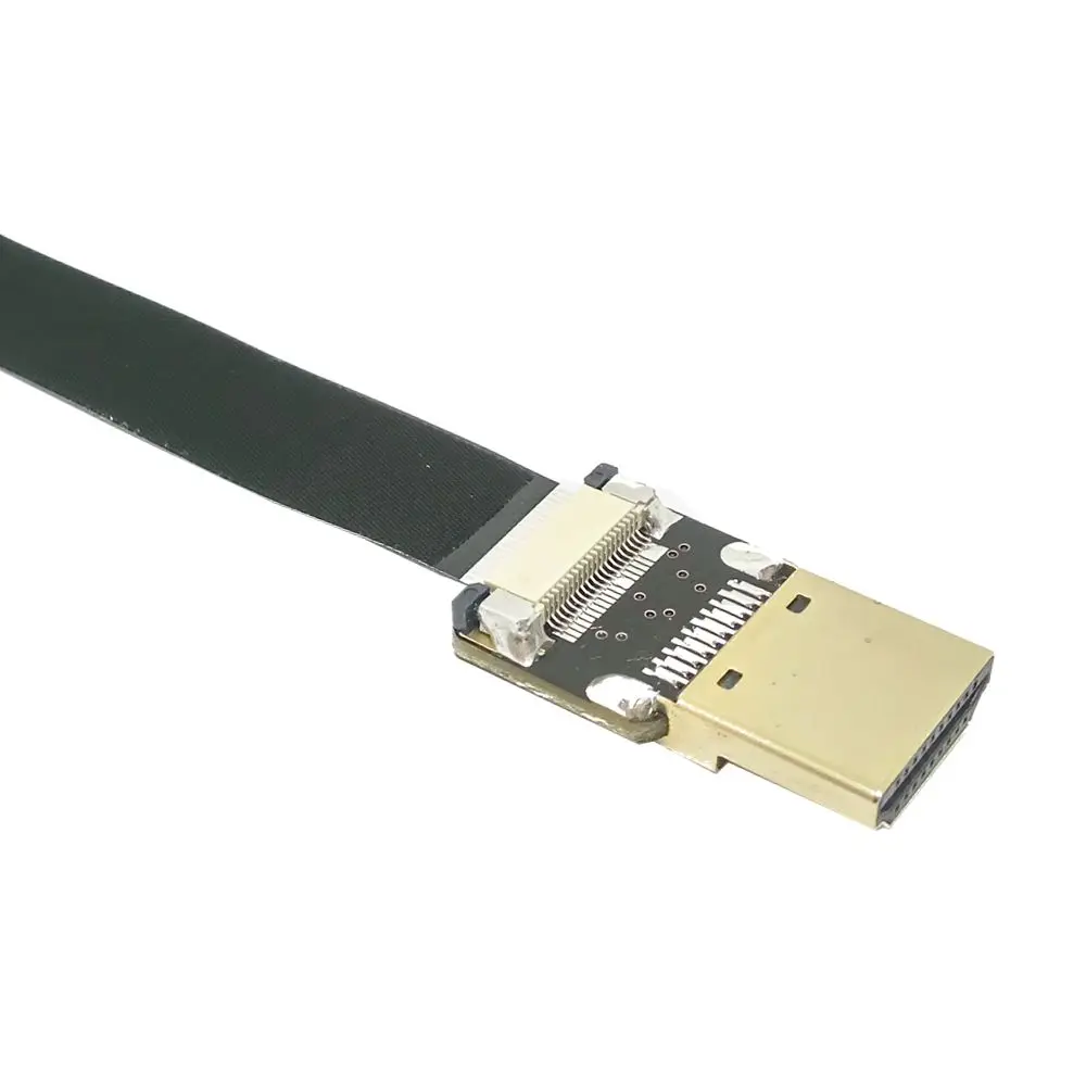 FPV Micro HDMI Mini 90-градусный разъем FPC Гибкий плоский Ленточный Кабель FFC шаг 20pin для