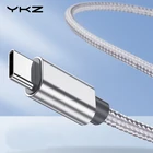 USB-кабель Type-C YKZ, кабель для быстрой зарядки и передачи данных, для Samsung S10, Type-C, мобильный телефон, для Xiaomi, Huawei, Oneplus