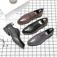 brown brogues carved mens oxford leather shoes men dress business shoe classic black formal shoes for men zapatos elegantes