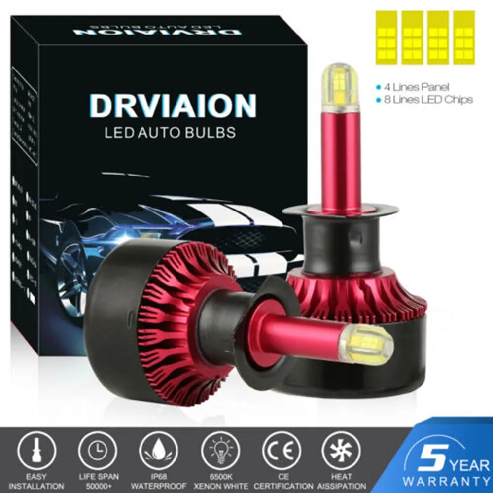 

Mini Bulbs Super Bright Headlight Universal 18000lm Waterproof 60W 6500K