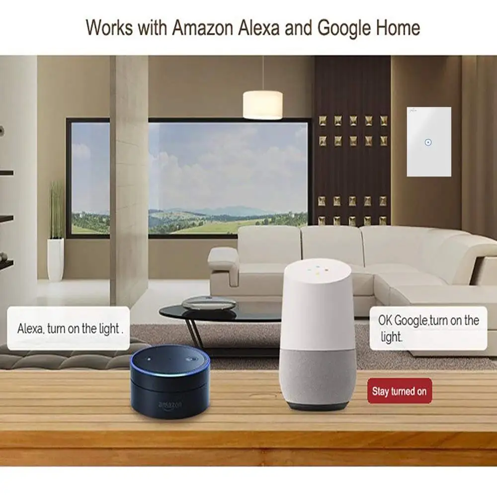Jinvoo умный переключатель WiFi светильник выключатель стандарт США Alexa Google home