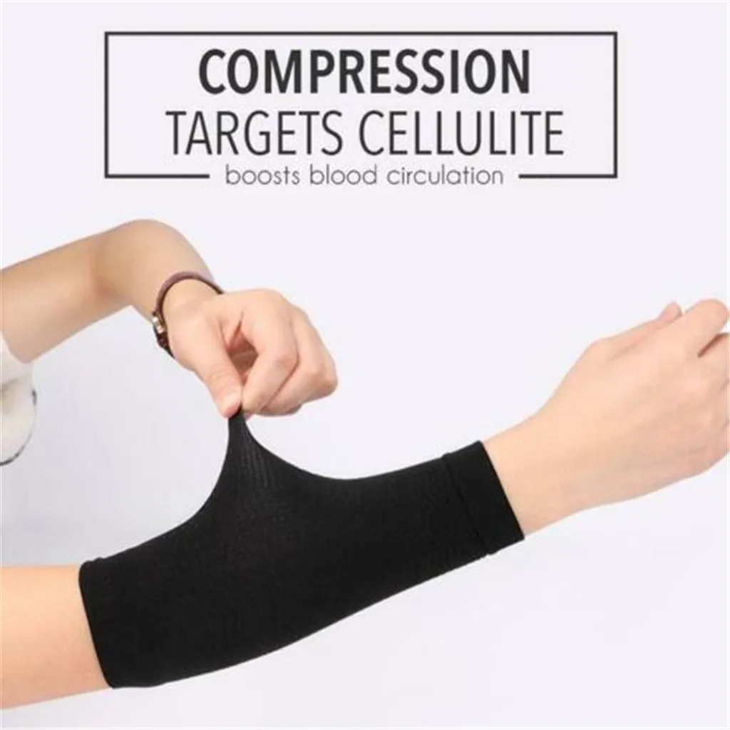 

NEW Black Tone Up Sleeves Arm Shaping Sleeves Women Arm Warmers Elastic Shaperwear Slimming mangas tatuadas 420D best selling