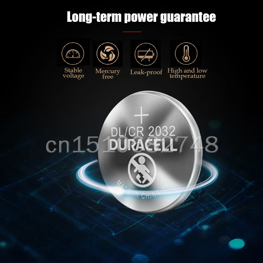 Литиевая батарея DURACELL CR2032 DL2032 DL/CR 100% 8 шт. 2032 оригинальная для игрушек часов пульта