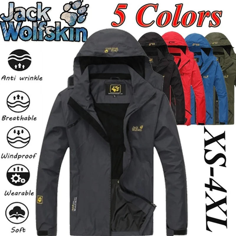

Jack Wolfskin autumn winter jacket, warm sportswear, raincoat, windbreak, fishing, outdoor rock climbing, l-4xl, 2021