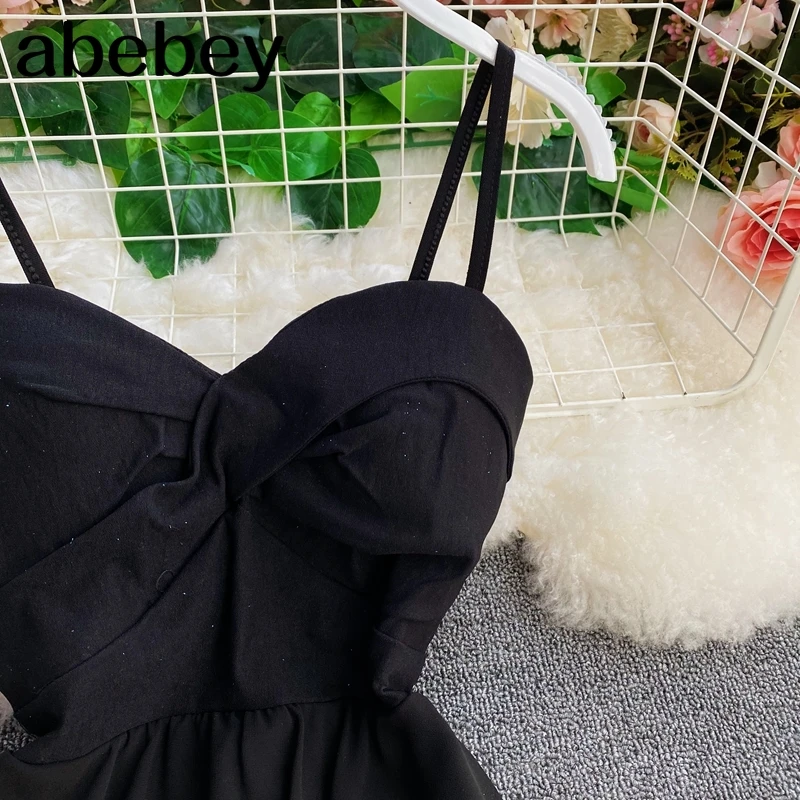 

Women Dress 2021 Spring Summer French Elegant Sexy Gentle Temperament Female Irregular Tube Top Sling Big Swing Vestido