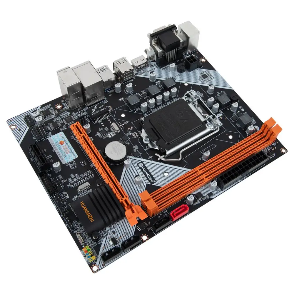 HUANANZHI B75 LGA1155 M-ATX материнская плата с VGA/HDMI/DVI порт скидка материнская плата с ram DDR3 2 канала 2 года гарантии