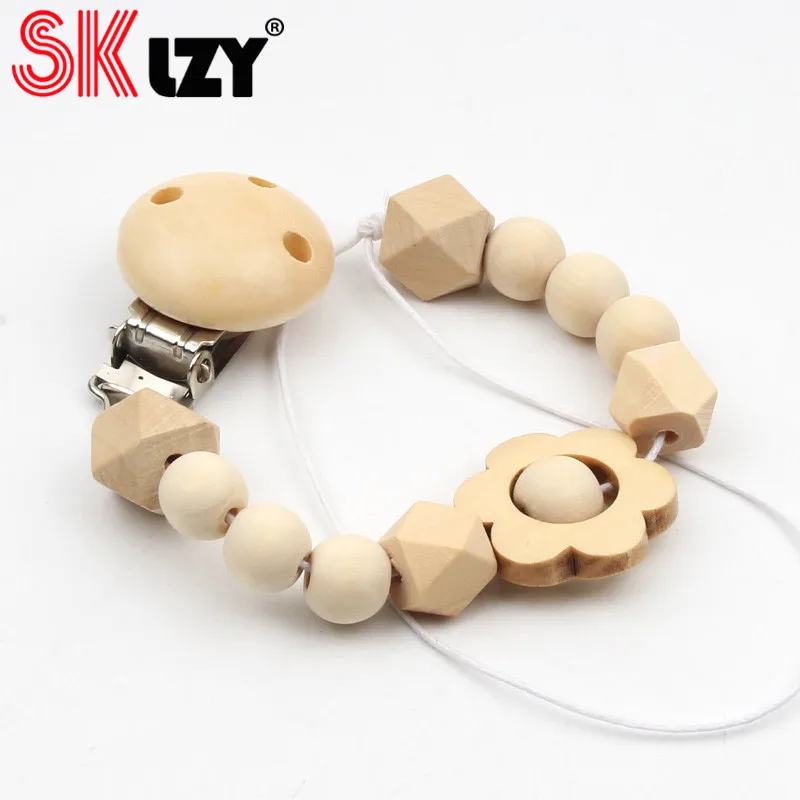 9 цветов зажим для соски деревянные бусины металлический сделай сам детский