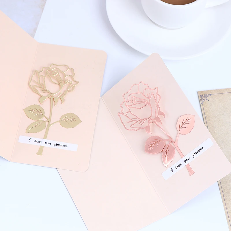 

1pc Fashion Gold Metal Rose Bookmark Electroplated Rose Gold Clips for Books Paper Office School Supplies