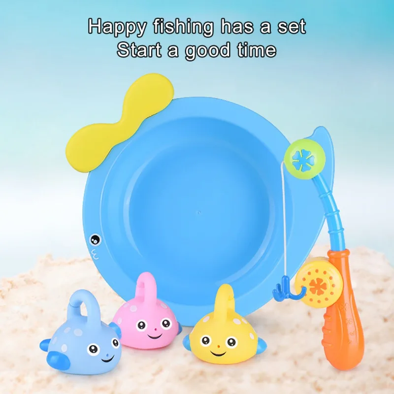 

Household items, suitable for a variety of scenarios Cross-border Spray 5-piece Bath Tub Fishing Toys The latest household items