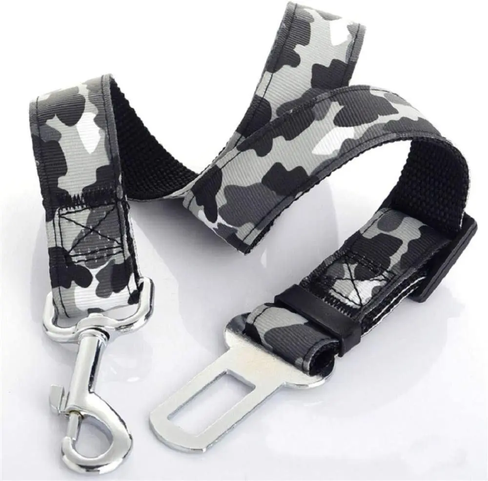 

Auto Traction Lead Rope Camouflage pet Dog Car BeltVehicle Safety Belts Travel Seat Belt Clip Leash Restraint Harness
