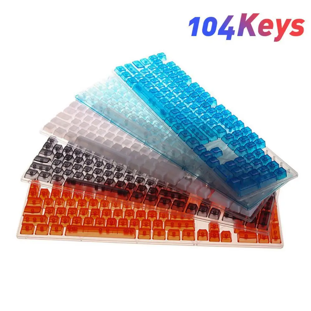 

Mechanical keycap 104 Universal Stylish Clear Backlight Colorful Pretty Mechanical Keyboard Key Caps Replacement keyboard Caps