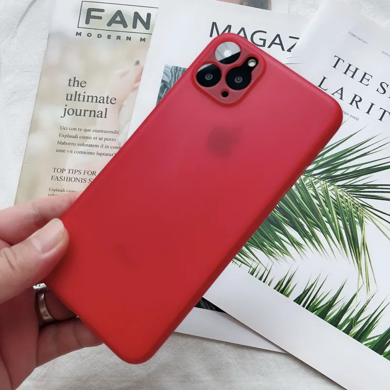 Чехол для iPhone 11 Pro 11Pro MAX Ультратонкий Пластиковый чехол с защитой от царапин 0,3 мм для iPhone X Xs Xr MAX 6 7 8 Plus матовый чехол