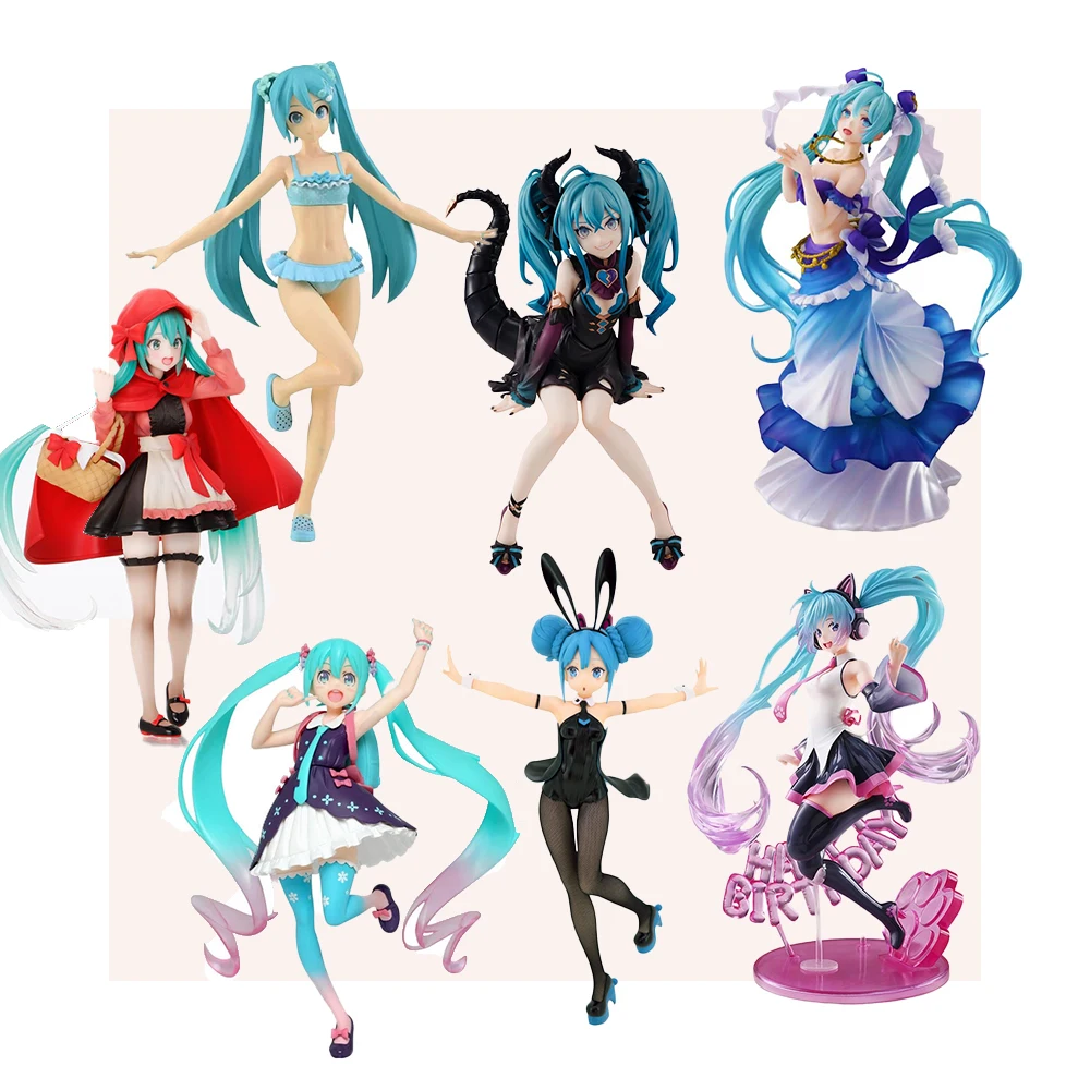 

Аниме Kawaii TAITO Sakura Hatsune Miku Подвижная кукла игрушка девочка из ПВХ милая кукла модель Украшение детский подарок на день рождения