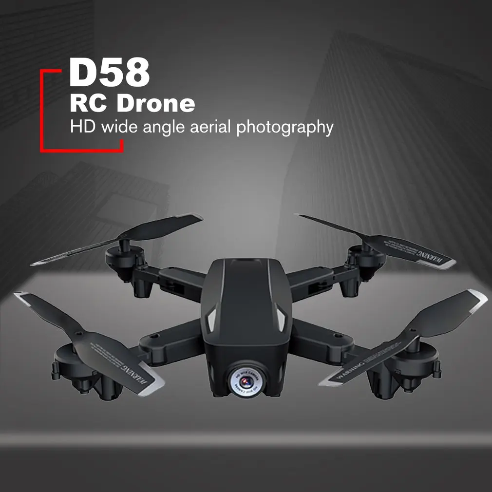 Профессиональный складной Радиоуправляемый Дрон D58 Квадрокоптер с камерой 1080P
