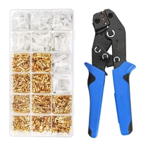 wire terminal crimping tool kitratcheting wire crimper awg 22 160 5 1 5mm%c2%b2 with 500pcs female male spade connectors bullet