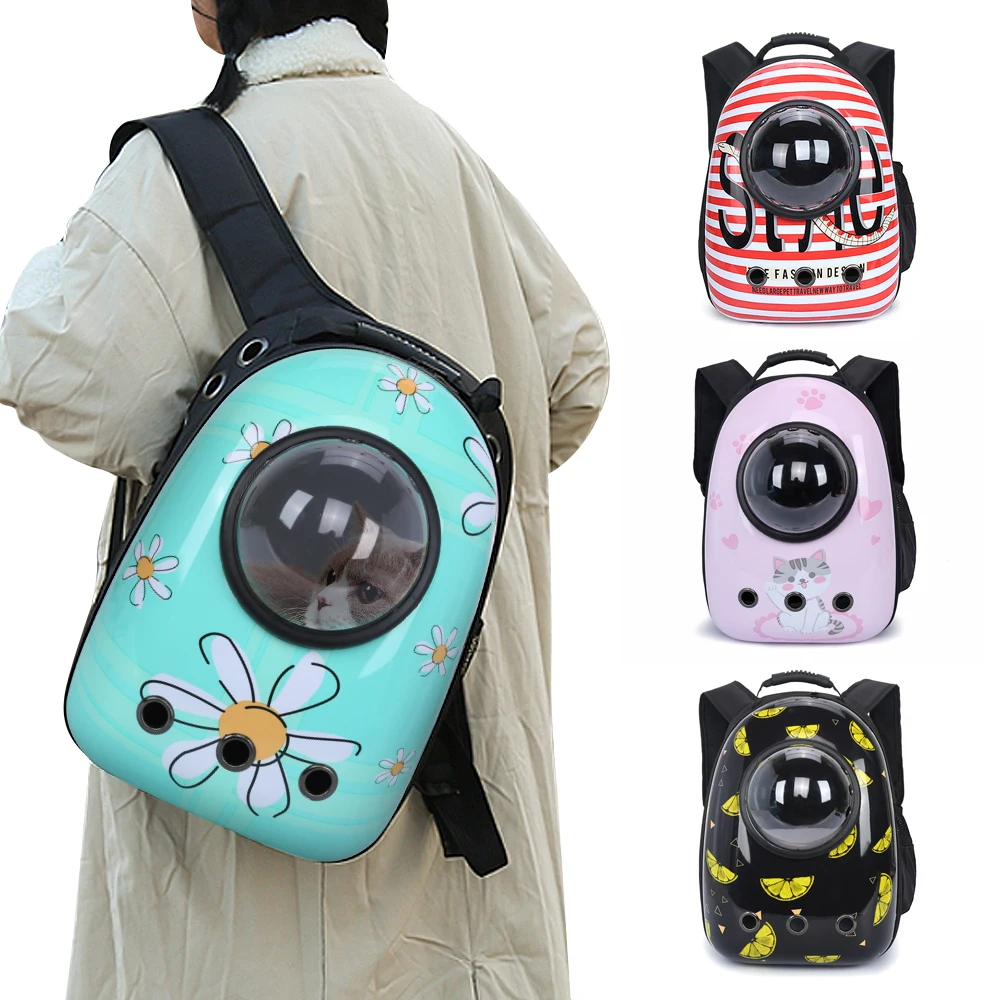 Рюкзак с мультяшным котом дышащая прозрачная сумка-переноска для щенков и кошек