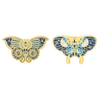 starry butterfly brooch cartoon butterfly brooch personalized blue butterfly brooch cartoon moon sun insect brooch
