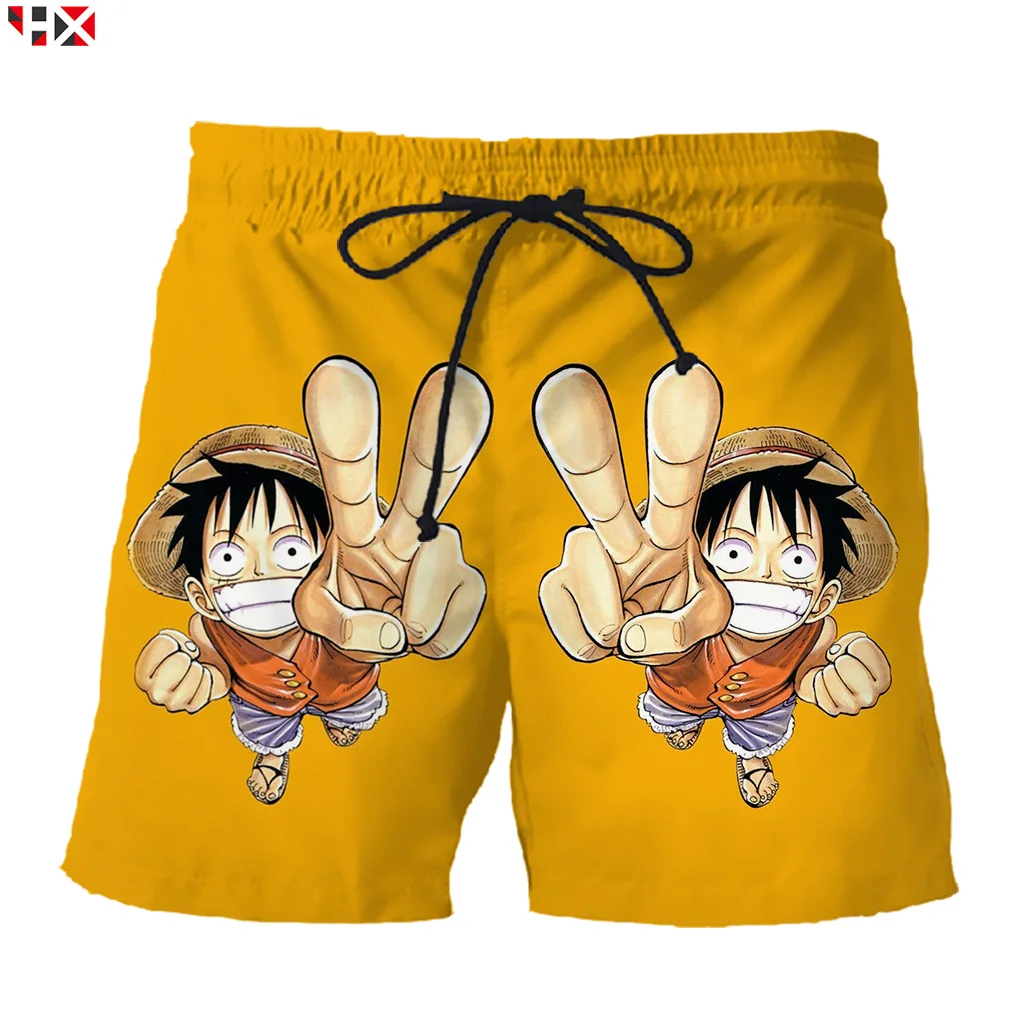 Шорты с 3D принтом для мужчин/женщин и мужчин аниме одна штука забавная Обезьяна D.