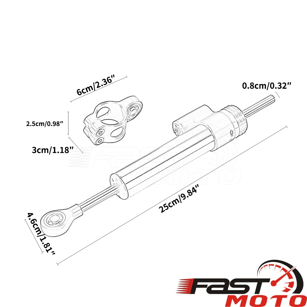 Регулируемый стабилизатор рулевого управления для мотоциклов Yamaha YZF R1 2002-2017 R6