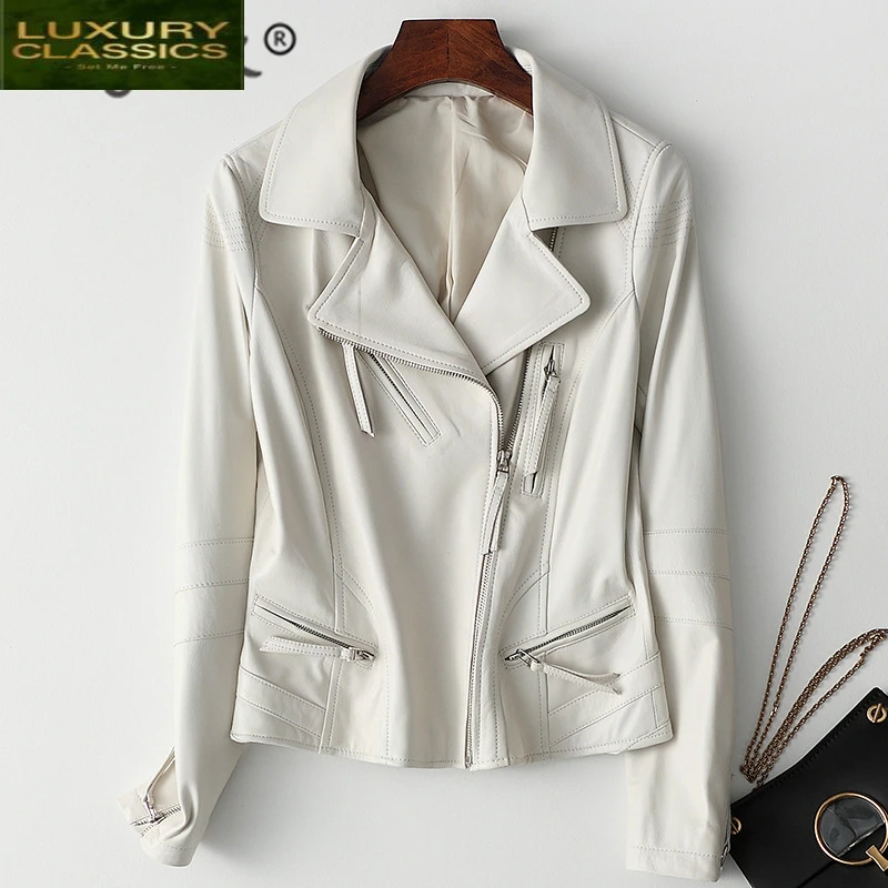 

Женское пальто из натуральной овечьей кожи, демисезонная куртка в Корейском стиле, куртка из натуральной кожи в уличном стиле, T01