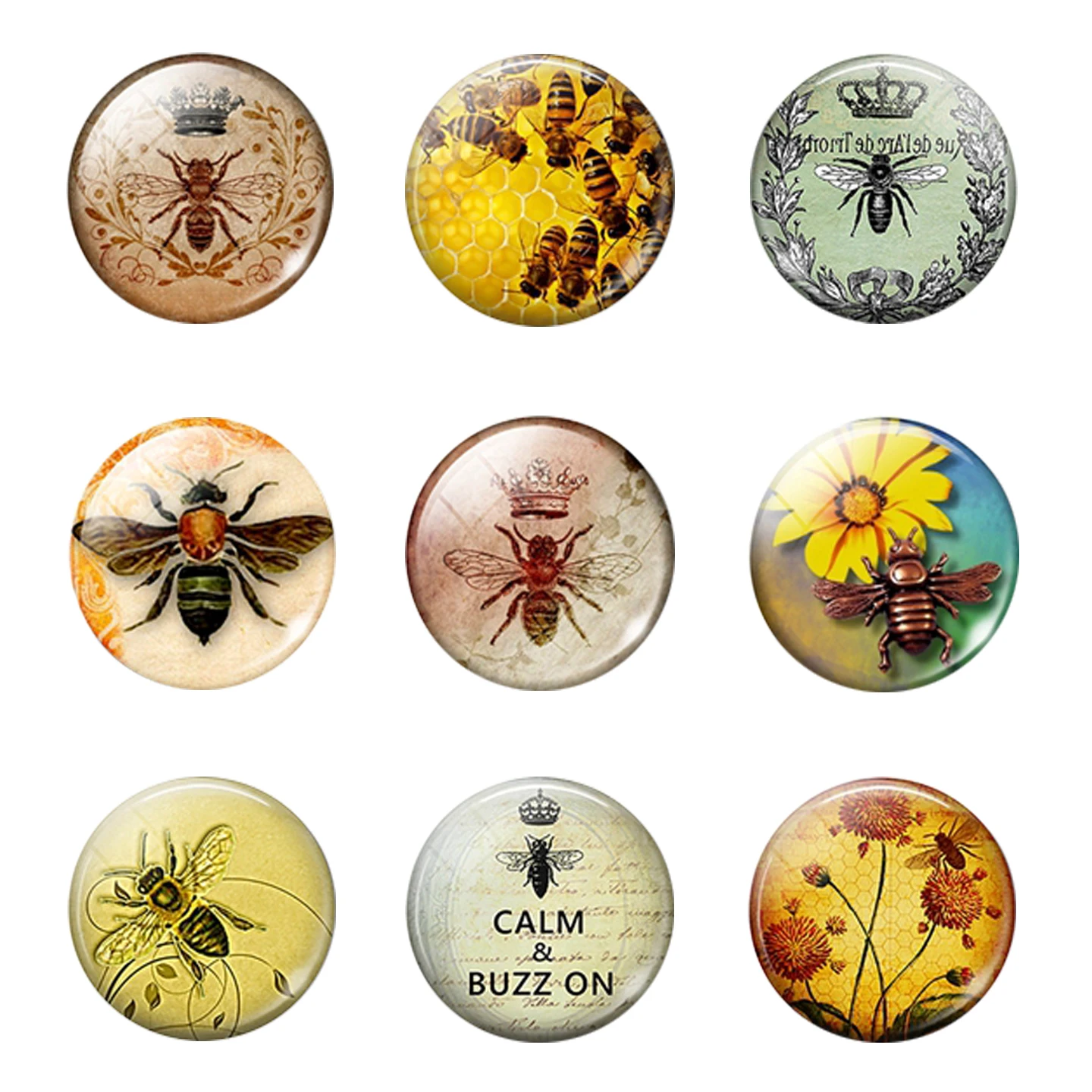 Магнит на холодильник в виде пчелы москитного насекомых животных стекло 30 мм