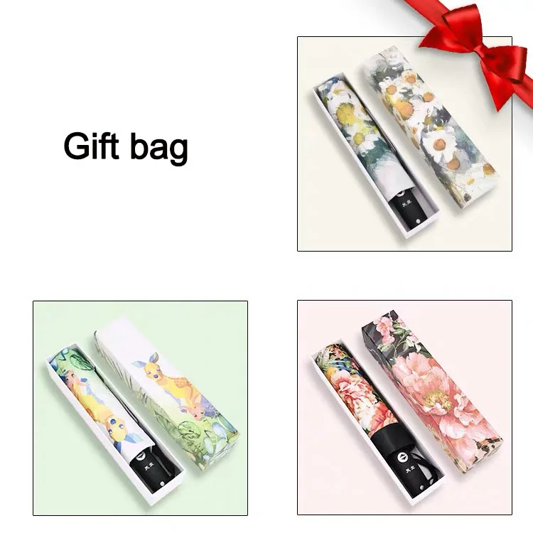 Защита от солнца автоматический зонт для женщин цветок складной Мода Девочка