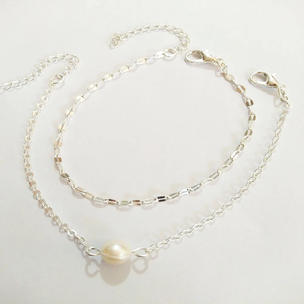 Богемский этнический стиль двухчастный браслет с цепочкой для губ 2020 модные украшения из пресноводных жемчужин подарки для девочек недорого.