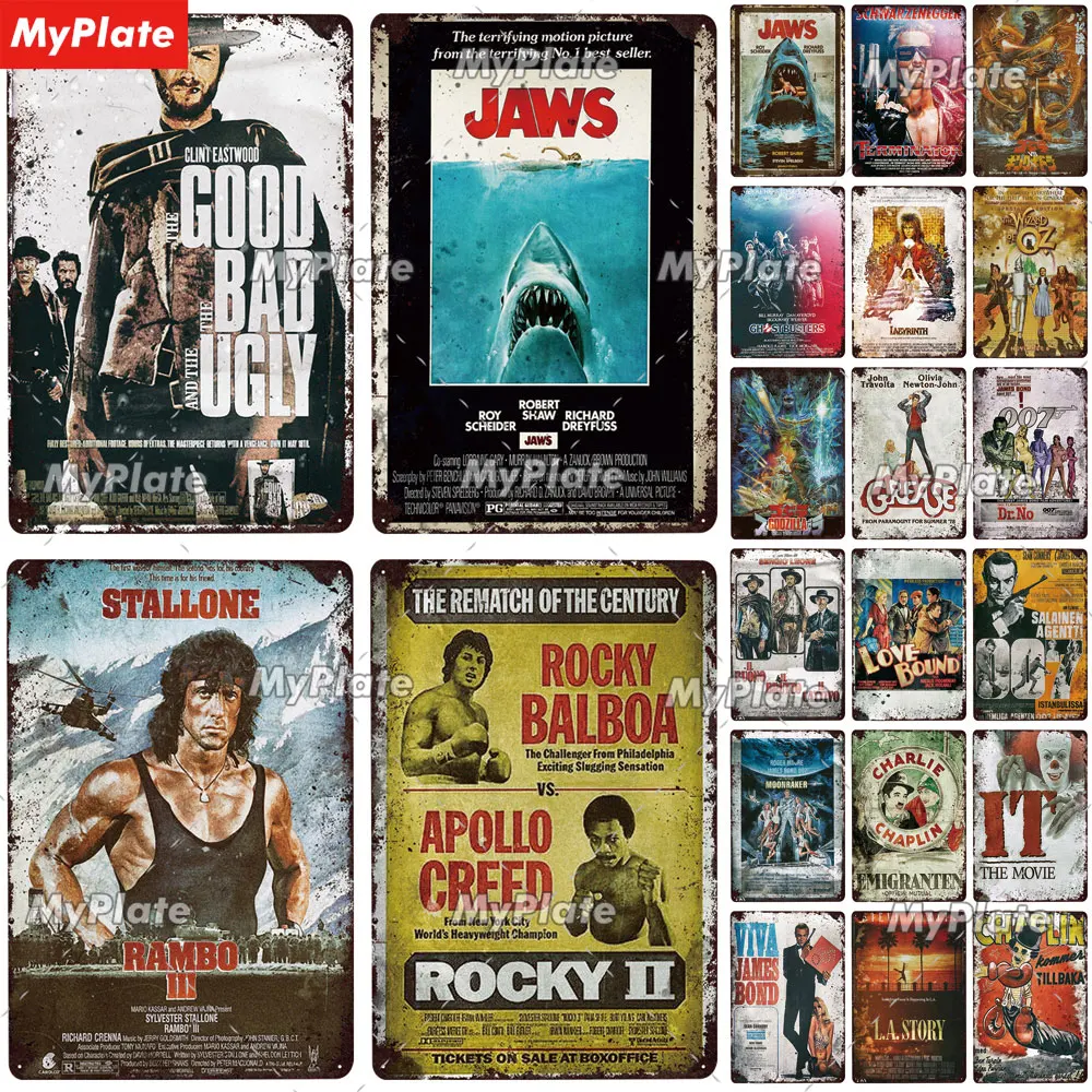Классический металлический знак фильма Винтаж Жестяная Табличка с надписью