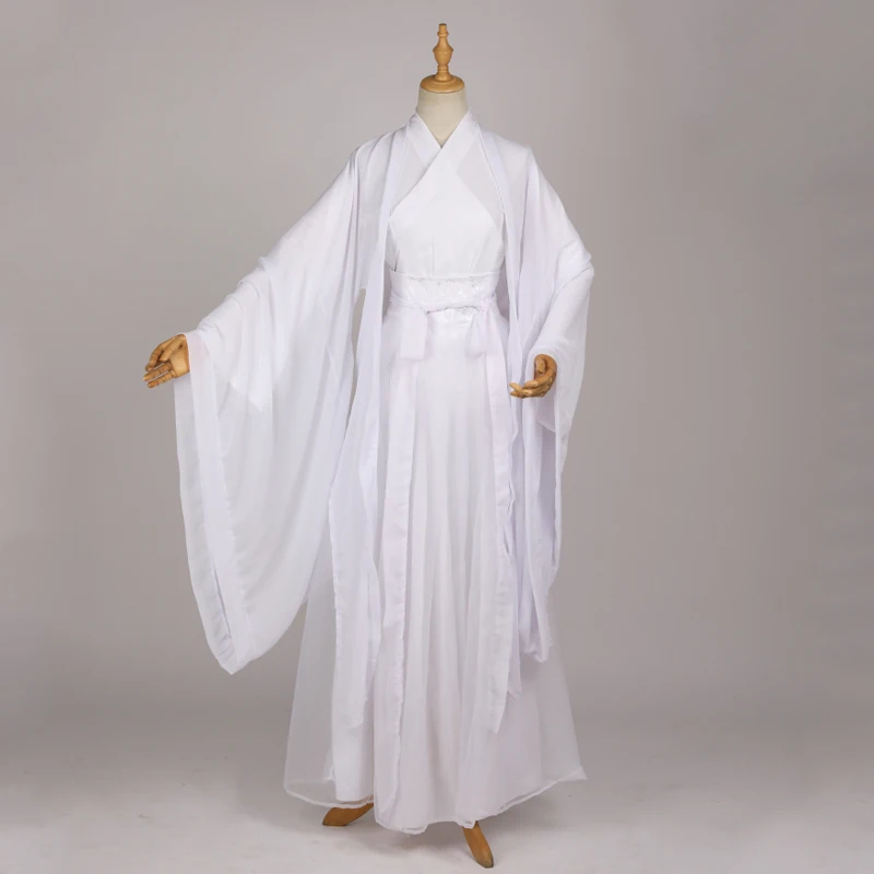 

Men Hanfu White Suit Fairy Chinese Traditional Clothing Tang Dynasty Folk Dance Outfit Festival Cosplay Stage Costume DNV14197