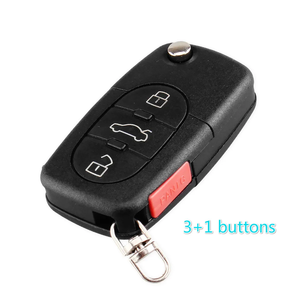 4 Buttons KEYYOU 2 кнопки дистанционного флип ключа автомобиля чехол CR1616 батарея для Фольксваген Гольф 4 5 6 Passat B5 B6 поло камера Bora Touran - Количество кнопок: 4 Buttons