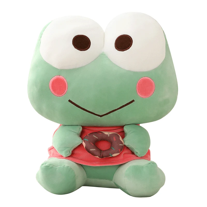 

1pc 35-60CM Cute Frog with Donuts Plush Pillow Stuffed Dolls Kids Toys Kawaii Big Eyes Frog Cushion For Children Birthday Gift