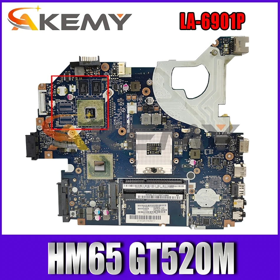 

P5WE0 LA-6901P материнская плата для ноутбука Acer Aspire 5750 5750G 5755 5755G материнская плата портативного компьютера с HM65 GT520M 100% полностью протестирована