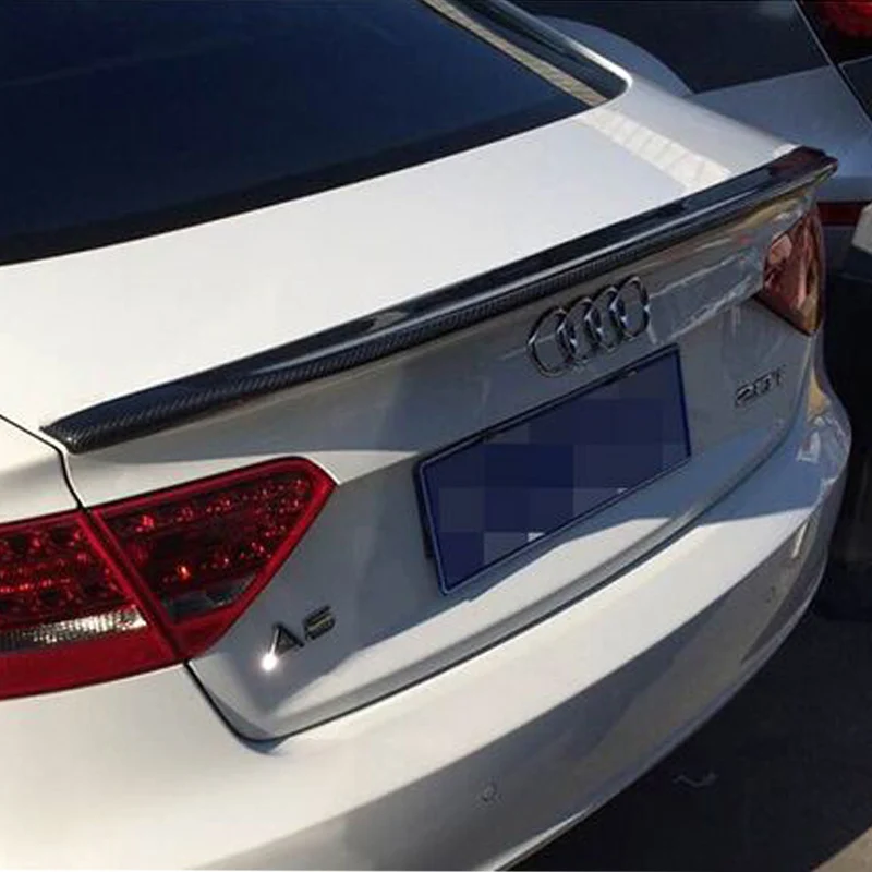 A5 4 двери изменение стиль Caractere углеродного волокна задний багажник спойлер