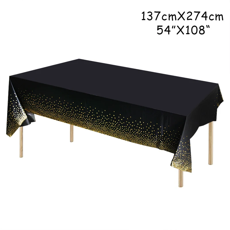 274x137 см розовое золото одноразовая скатерть в горошек украшения стол накрыть