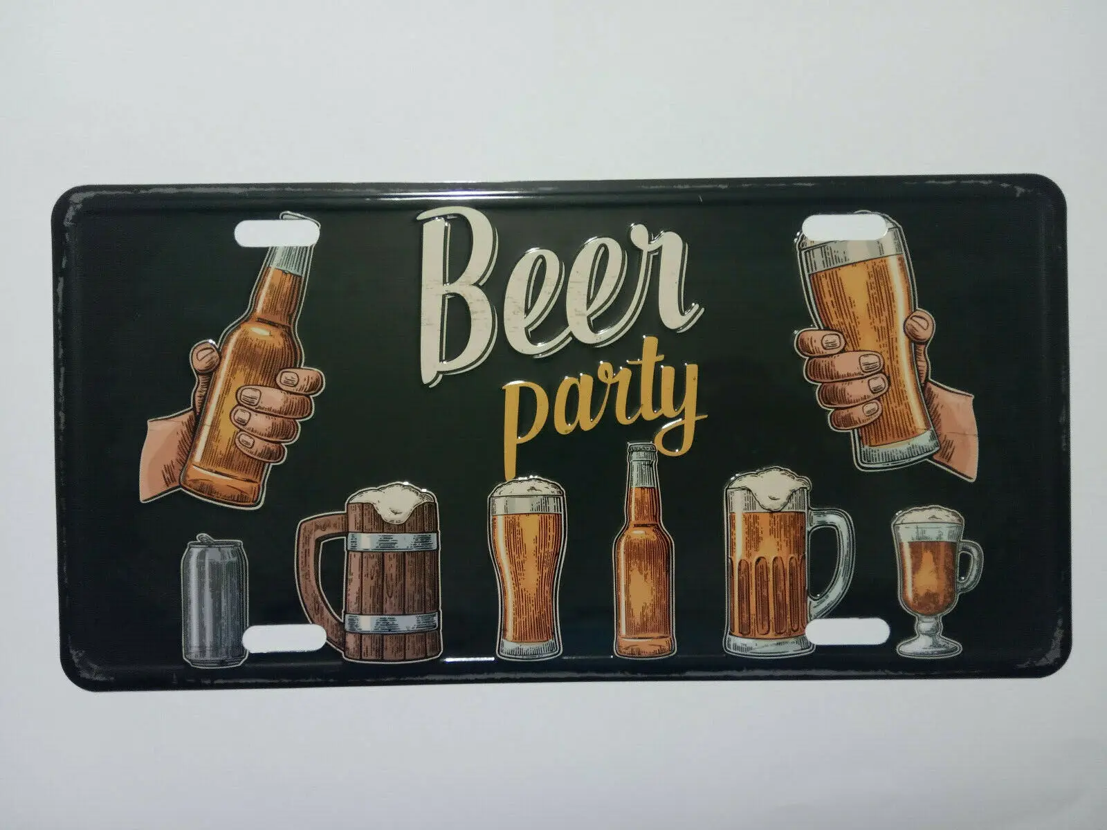 Напитки пиво оловянный знак пивная вечеринка металлическая табличка винтажный