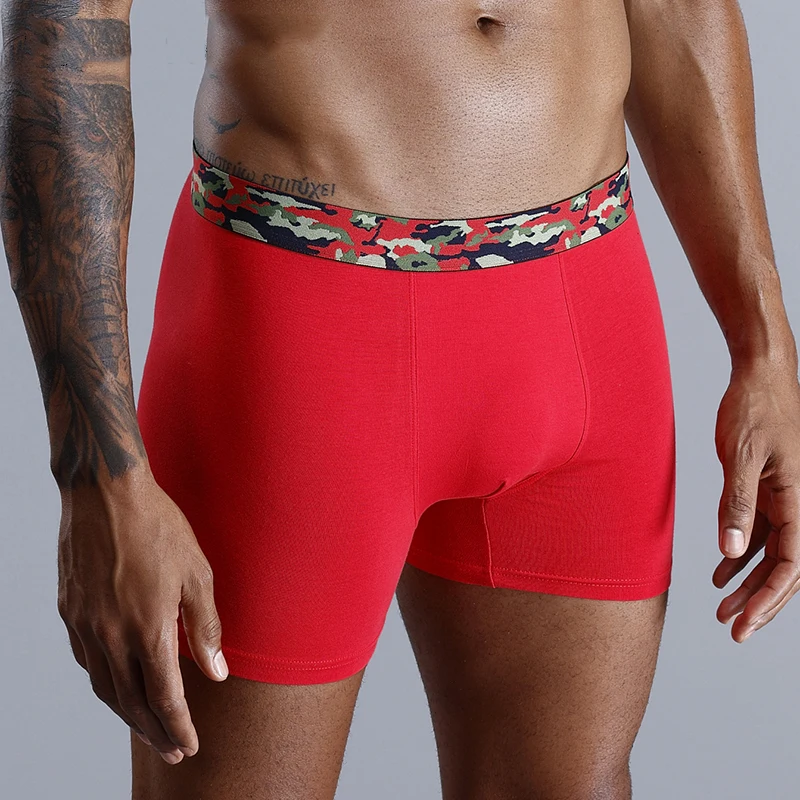 Боксеры мужские Бесшовные с принтом хлопковые шорты пикантное нижнее белье для
